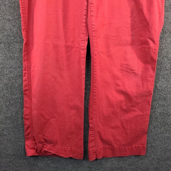 Lee Women's One True Fit Lower On The Waist Pants Red 16M Flat Front - Picture 4 of 10